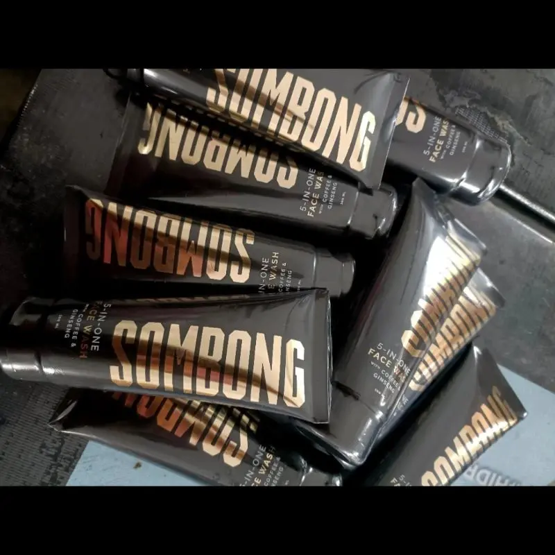 READY STOCK SOMBONG 5-in-1 Face Wash with Coffee & Ginseng Sabun Pembersih Wajah Pria 100 ml 1