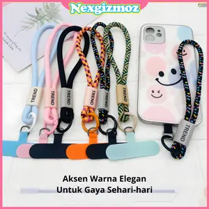 Tali Strap Gantungan HP Universal | Phone Lanyard Trendy Anti Jatuh | Tali Gantung Casing HP Lucu Estetik | Aksesoris HP Fashionable Nyaman Dipakai | Tali Leher & Tangan HP Kuat Cocok Daily Use, Traveling, OOTD
