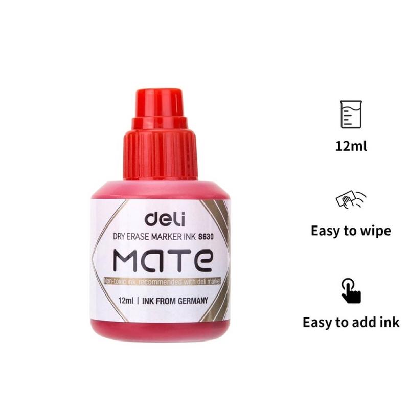 Deli Refill Tinta Spidol Warna Hitam Merah Biru - S630 4