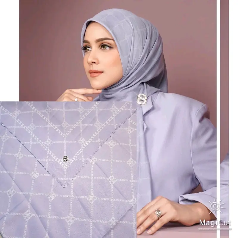 Button scarves motif Decodra voile square semi ori button scarves mirror, look like, kemasan kotak di hampers, bahan voal lembut, Semua musim, segi Empat with Logo Metal B, Nyaman , Jilbab muslim 6