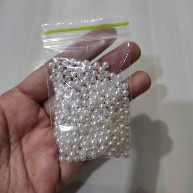 BEADS MANIK MUTIARA RINGAN PUTIH BW 4mm 6mm 8mm 1