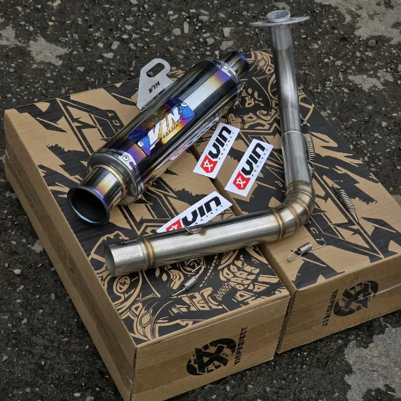 Knalpot SALEMBA CEKLIST TYPE STREET RACING Original VIN PROJECT Fullsistem Motor Beat Mio Sporty Aerox new Aerox old Vario new Nmax old new Beat deluxe PCX  Motorcycle 7