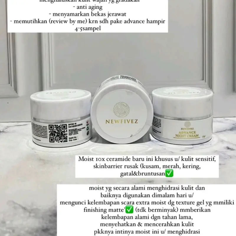 Newfivez Night Advance & Moisturizer ceramide 2