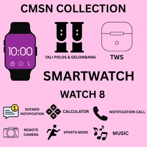 PAKET LENGKAP!! JAM TANGAN FASHION SERIES 8 {HEADSET + 2STRAP + JAM LED}