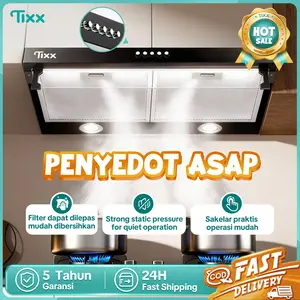 Tixx Cooker Hood Penghisap Asap Dapur Daya Hisap Super Kuat Filter Minyak Mudah Dibersihkan Mesin Tembaga Awet 3 Level Kecepatan Hemat Energi Desain Ramping Modern Cocok Untuk Dapur Rumah Apartemen dan Usaha Kuliner Alat Dapur Praktis Dan Awet
