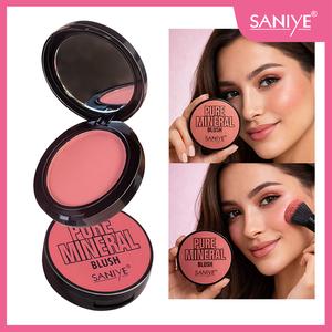 SANIYE Pure Mineral Rubor en Polvo Compacto | Textura Ultrafina | Color Natural y Duradero，Rubor Mate