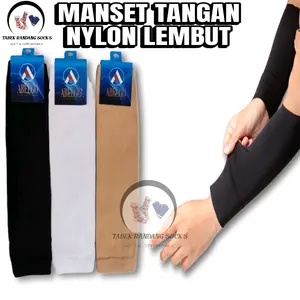 MANSET TANGAN/HANSOCKS TANGAN PRIA WANITA /manset tangan nylon Muslim Handsock Panjang Tebal premium seamless