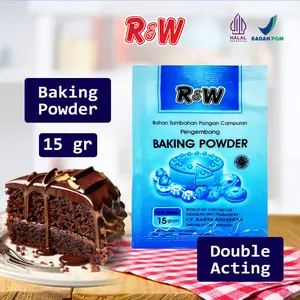 R&W Rajawali Baking Powder Bubuk Sachet Biru 15 Gram Double Acting Pengembang Kue Bolu Cake Brownies Halal BPOM