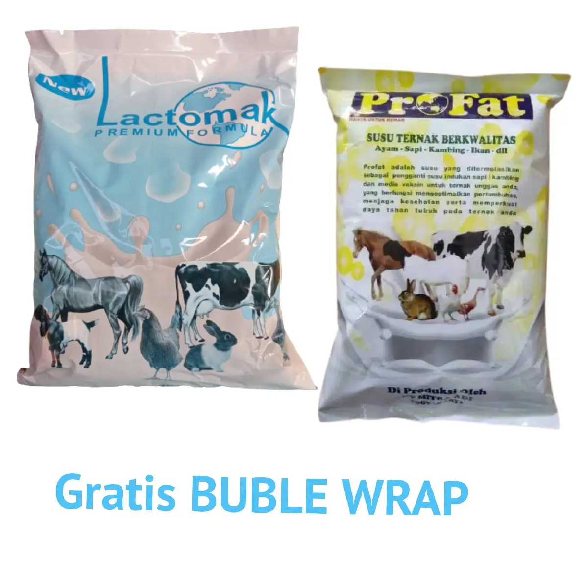 Susu ternak Profat dan lakctomak  pengganti susu induk hewan kucing anjing sapi kelinci kambing domba.