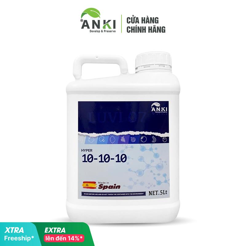   Hàng mới về  Can phân bón NPK 10-10-10 hữu cơ 5 Lít  nguyên đai nguyên kiện  nhập khẩu Châu Âu - Phân tử cực nhỏ hấp thụ vào cây cực nhanh dinh dưỡng đa lượng cân bằng. 