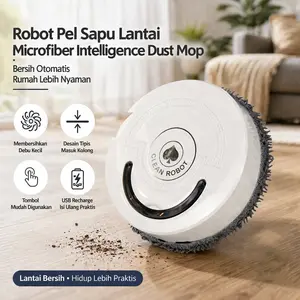 BerkahMall Jakarta CLEAM Robot Pel Sapu Lantai Microfiber Intelligence Dust Mop - TDJ-08