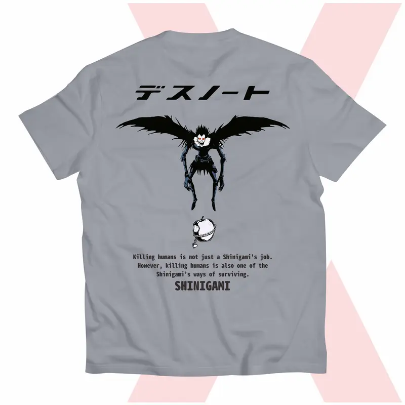 XGAN Baju Death Note Ryuk Shinigami DN02X Kaos Anime katun 24s Jepang T-Shirt Anime Manga Premium Soft Tebal Combed Lembut Distro Sablon  Pria Nyaman   Hitam Motif 2