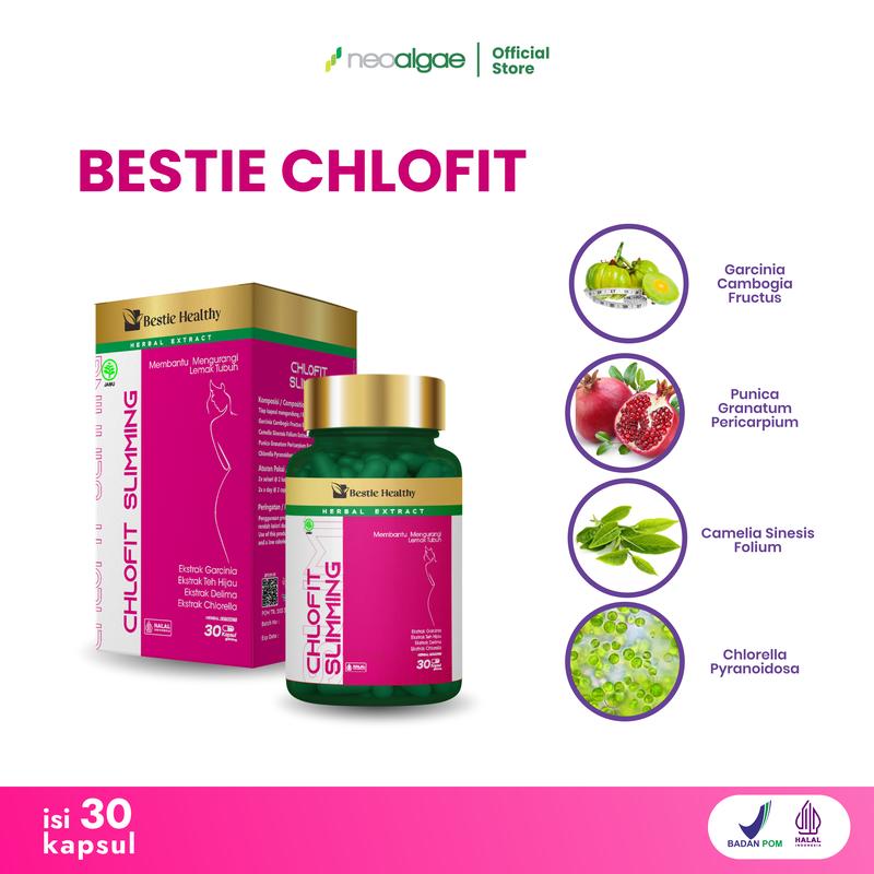 [BPOM & HALAL] Algaena x Neoalgae - Bestie chlofit isi 30 kapsul garcinia cambogia & punica granatum & camelia sinesis & chorella 1