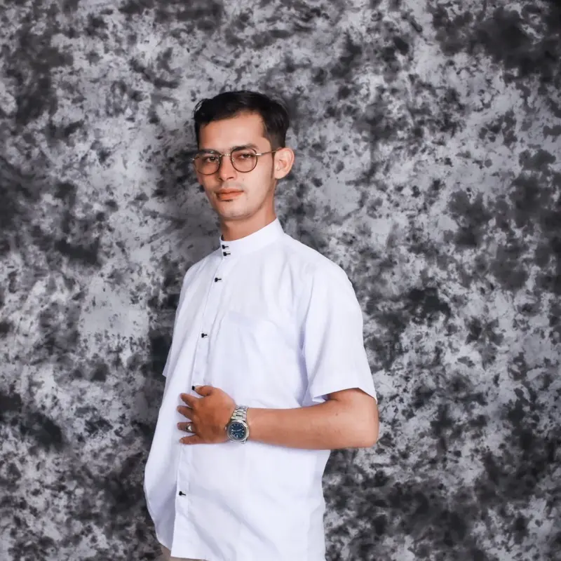Basazza - Koko Sultan Embos Premium Motif Etnik Kemeja Koko baju Atasan pria muslim dewasa lengan Pendek