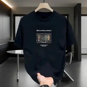 Stylish Retro Print Cotton T Shirt Comfortableand Breathable ldeal for Hot Weather Perfect forMatching Couples Outfits and SummerStreetwear Fashion(B-100)