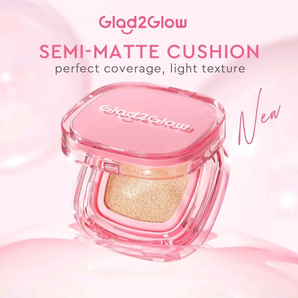 Glad2Glow Perfect Cover Cushion 11g 5 Shades Matte Finish Cushion Glad2Glow Cushion G2G Make Up BB Cream CC Cream Bedak Foundation