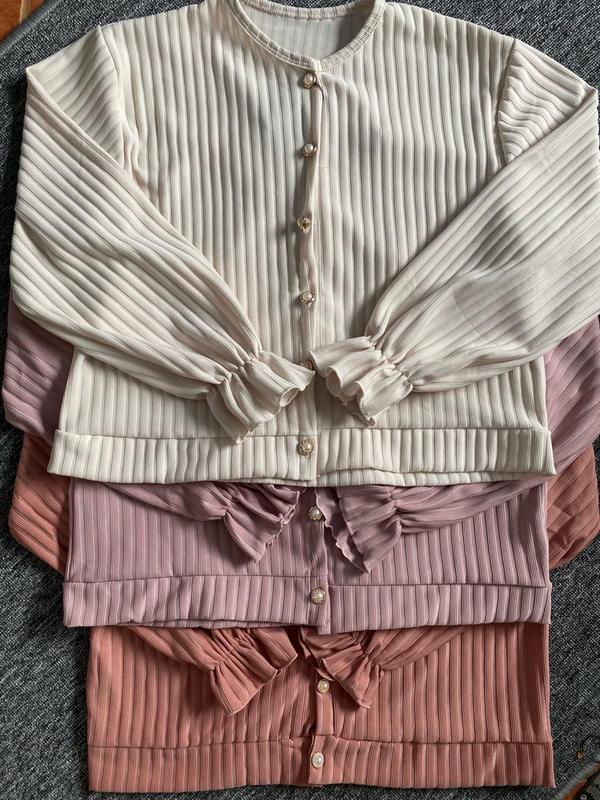 Cardigan Crop Hornet Korean Look Style Polos Wanita Atasan Lembut Knitwear Outer Basic Panjang Tebal 4