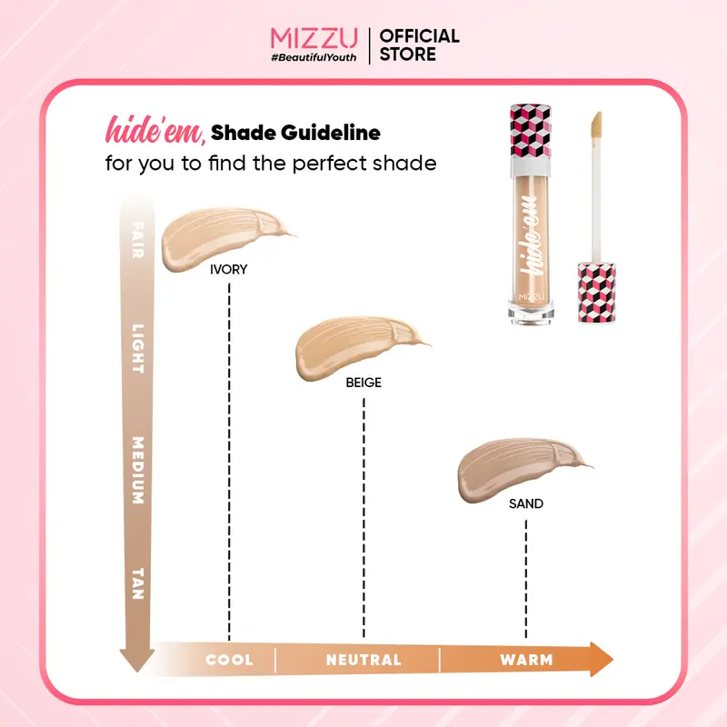 Mizzu Hide’em Contour And Concealer Ivory - Concealer Corrector Wajah Mencerahkan 3