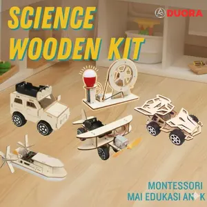 [COD] DUORA Mainan Edukasi Kayu DIY Robot Car Rakitan Generator Kayu untuk Anak Belajar Sains & Kreativitas STEM Montessori