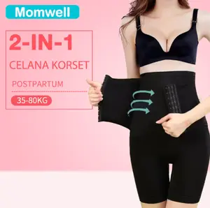 Momwell Celana Korset Postpartum Pengait Doubkle Extra High Kompresi SY02 Wanita Perut Waist Seamless