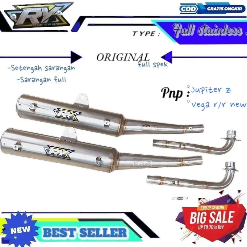 KNALPOT STD RACING JUPITER VEGA R R NEW SUARA BASS ULEM 0