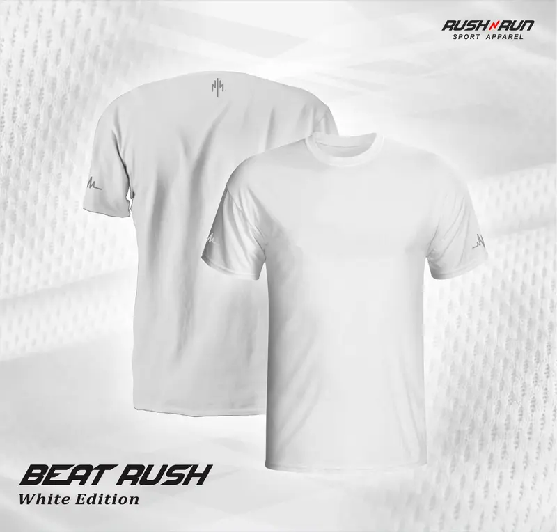 Paket 3 Kaos Olahraga Pria Sport T-Shirt By Rush n Run Bahan Dryfit 4