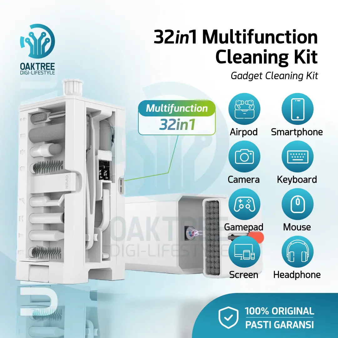 Oaktree 32 in 1 Multifunction Cleaning Kit Pembersih HP Earbud Keyboard Kamera