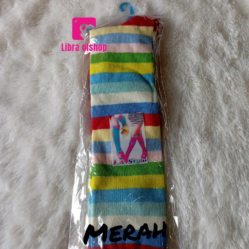 Kaos Kaki Belang Selutut/Kaos Kaki Belang Warna Wanita Dewasa Panjang Garis 8
