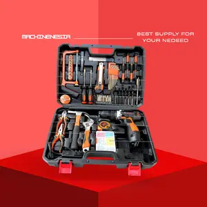 BOR LISTRIK CORDLESS BATERAI OBENG BETON KAYU BESI SET PERKAKAS 102PC