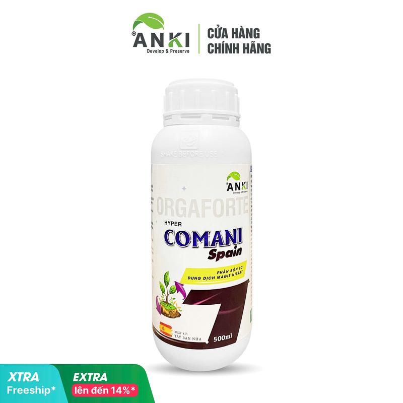 Chai phân bón hữu cơ Comani 500ml nhập khẩu từ Châu Âu - Kích đọt xanh dày bóng lá tăng cường quang hợp nuôi trái to và củ to.