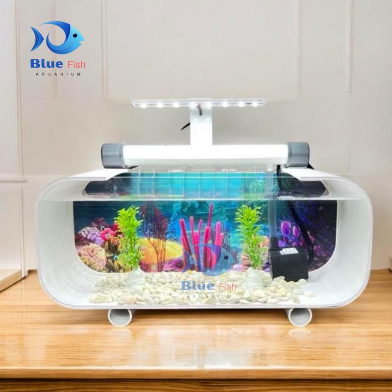 Product Introduction of Aquarium minimalis full set lengkap Akuarium akrilik lengkap dengan mesin pompa filter sirkulasi dan lampu aquarium (P-002) 1