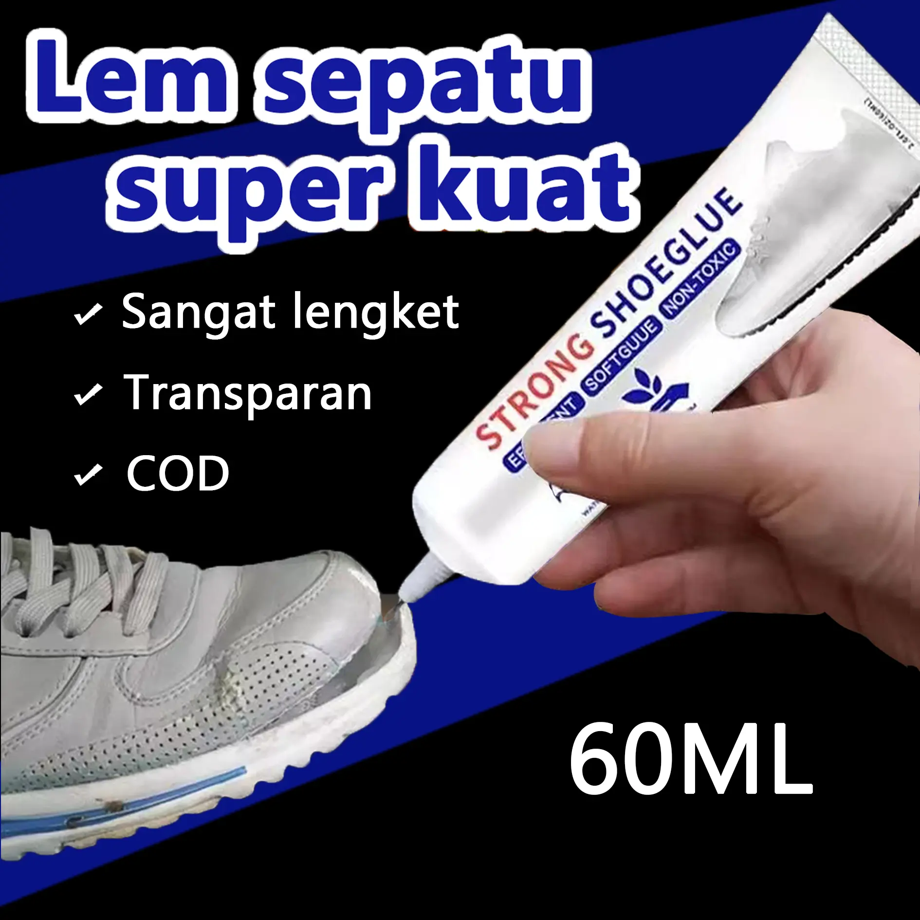 lem super kuat korea lem sepatu super kuat original lem sepatu paling kuat lem sepatu super kuat anti air lem kertas lem anti bocor tahan air lem semua jenis sepatu cocok untuk sepatu hak tinggi sepatu lari sanda cepat kering waterproof transparan 60ml