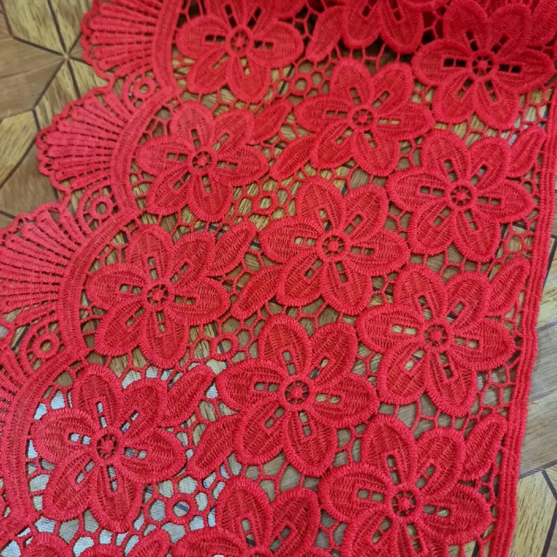 Renda Ziper Timbul Bordir,Renda gyper Mewah Harga per 1 meter 5