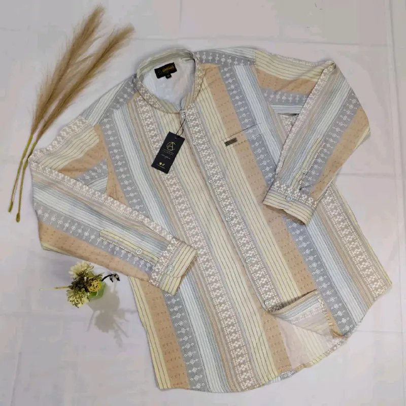 KEMKO (KEMEJA/KOKO) MOTIF T-RISET TERBARU, TANGAN PANJANG, KERAH SANGHAI 2