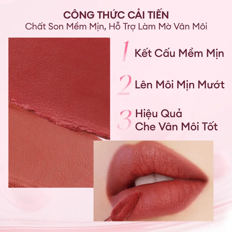 [PHIÊN BẢN NÂNG CẤP] Son Kem Bùn COLORKEY Lip Mud Mousse Matte Chất Son Mềm Mịn, Che Vân Môi Tốt, Hỗ Trợ Dưỡng Ẩm, Màu Sắc Thời Thượng 2g | BigBuy360 - bigbuy360.vn