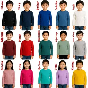 Kaos Polos ANAK TANGAN PANJANG / Baju Anak Tangan Panjang / Atasan polos Anak Unisex/pakaian anak/fashion anak
