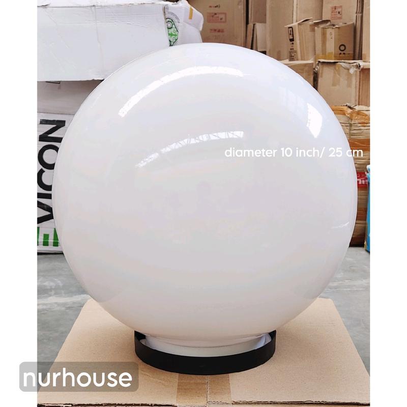 lampu taman bulat lampu tugu pagar meval 10 inch 25 cm lampu pilar outdoor 0