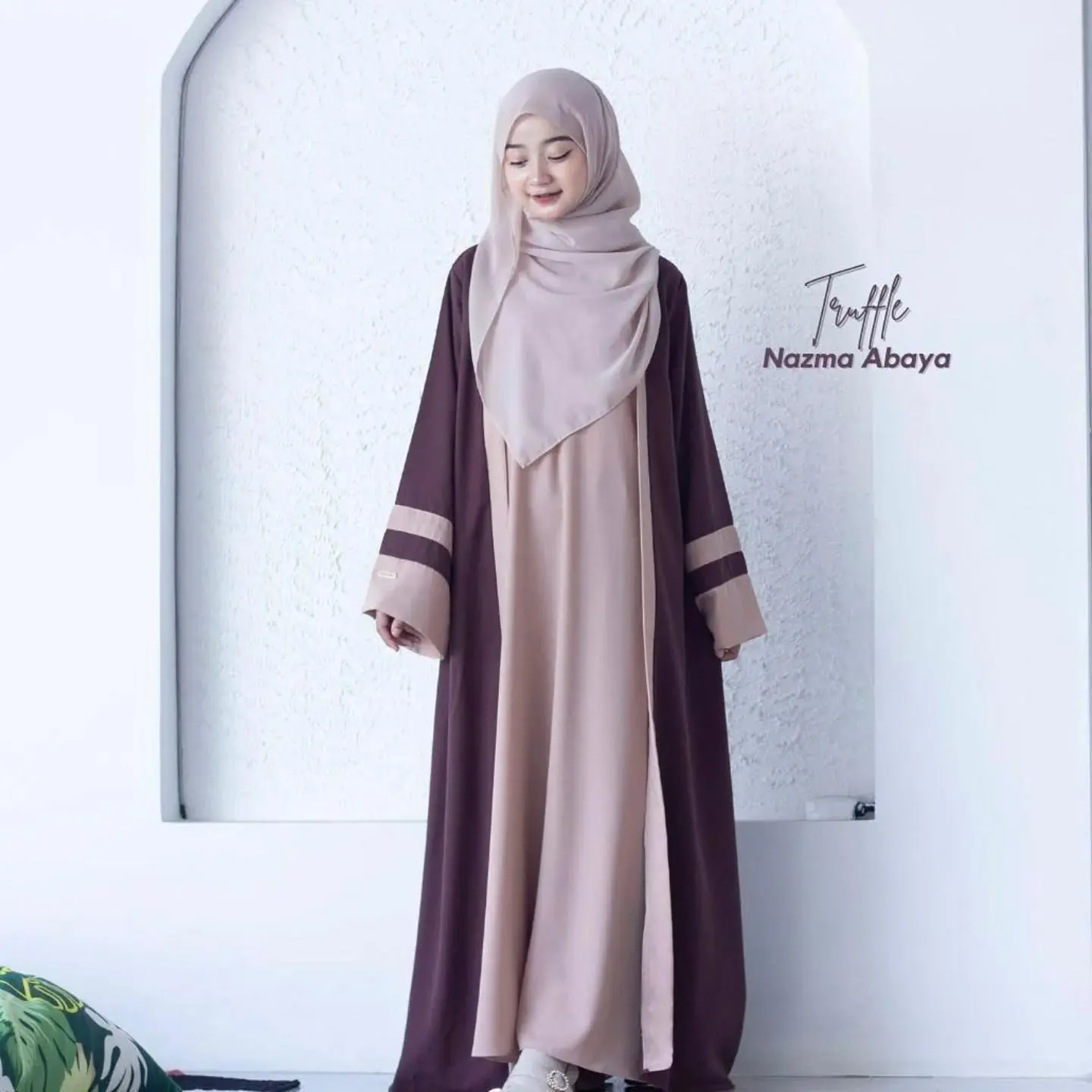 Gamis Abaya Mauve Anak Perempuan 11 12 13 14 15 16 17 Tahun Nazma Abaya Set Pashmina Bahan Crinkle Air Flow Variasi Rempel Abaya Remaja Aesthetic Hitam Turkey Baju Muslim Anak Kekinian Lebaran 2025 Premium Terbaru