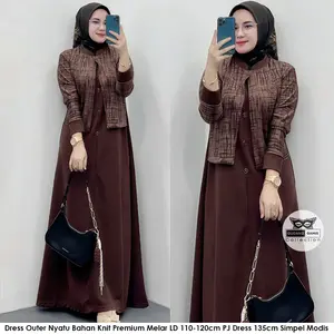 Dress Outer Nyatu Lolita Maxy Bahan Knit Premium LD 110cm PJ 135cm Simpel