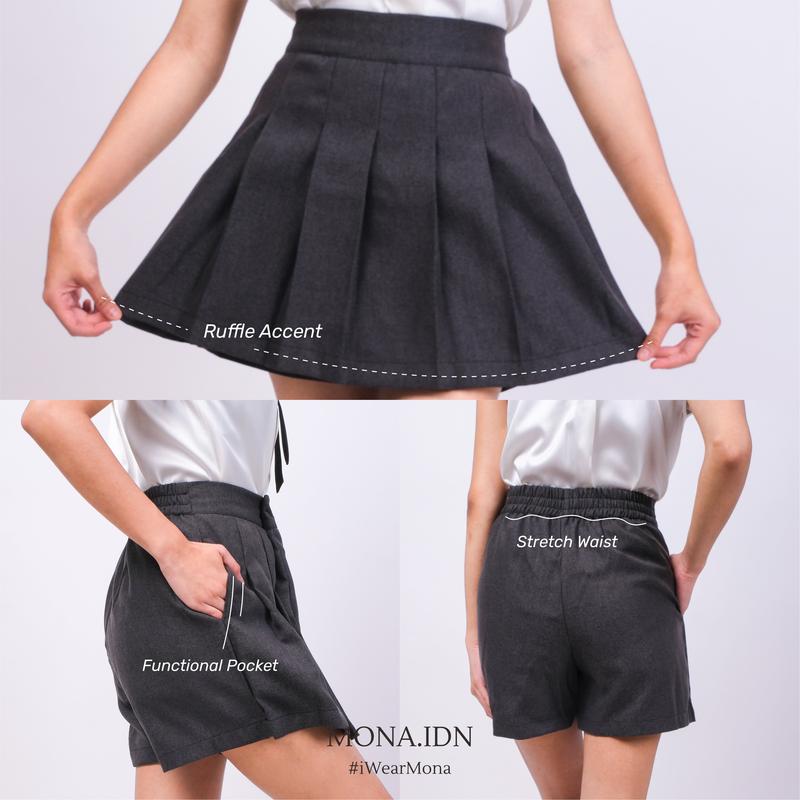 MONA - Suzy Skort Wanita Rok Tennis Casual Celana Rok Perempuan Semiwol Premium Tebal Tidak Menerawang 8