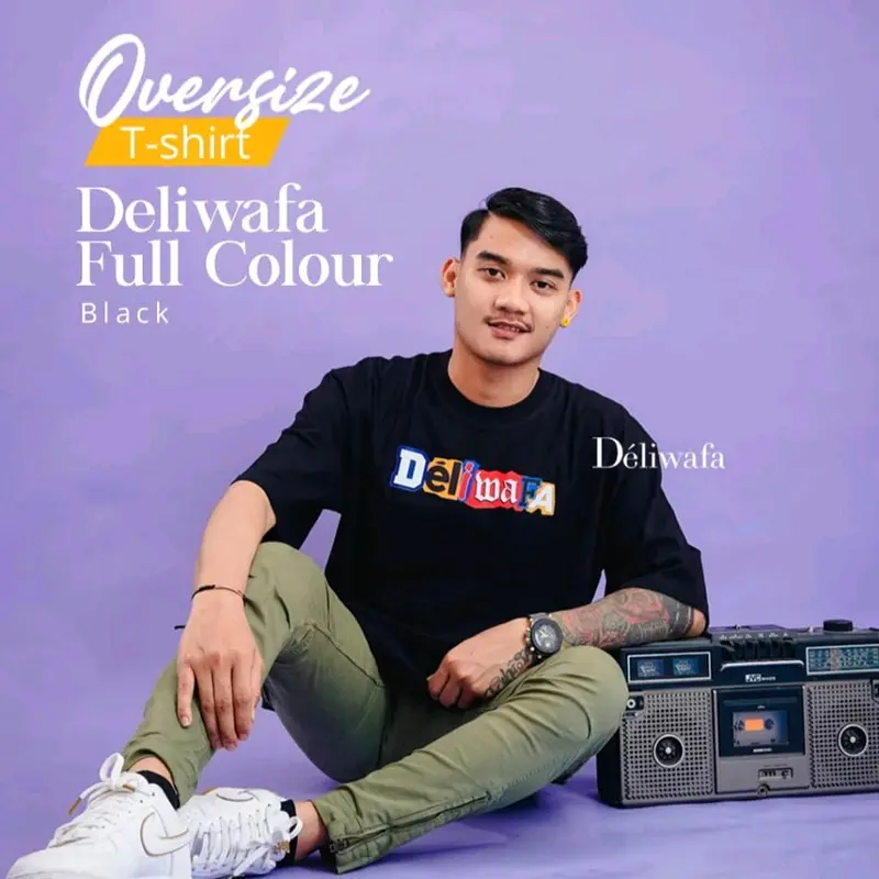 Deliwafa- Full Colour | T-Shirt Reguler | Kaos Lengan Pendek | Baju Pria Wanita 0