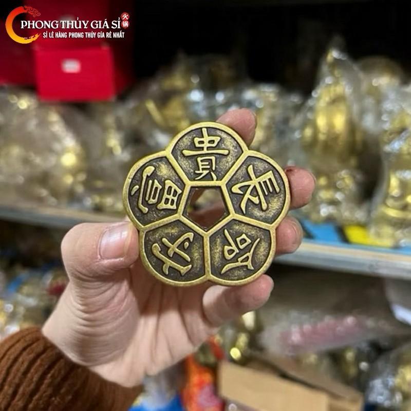 [Rẻ vô địch] Đồng Xu Hoa Mai Kim Tiền phong thủy Loại To Vật phẩm chiêu tài lộc 0