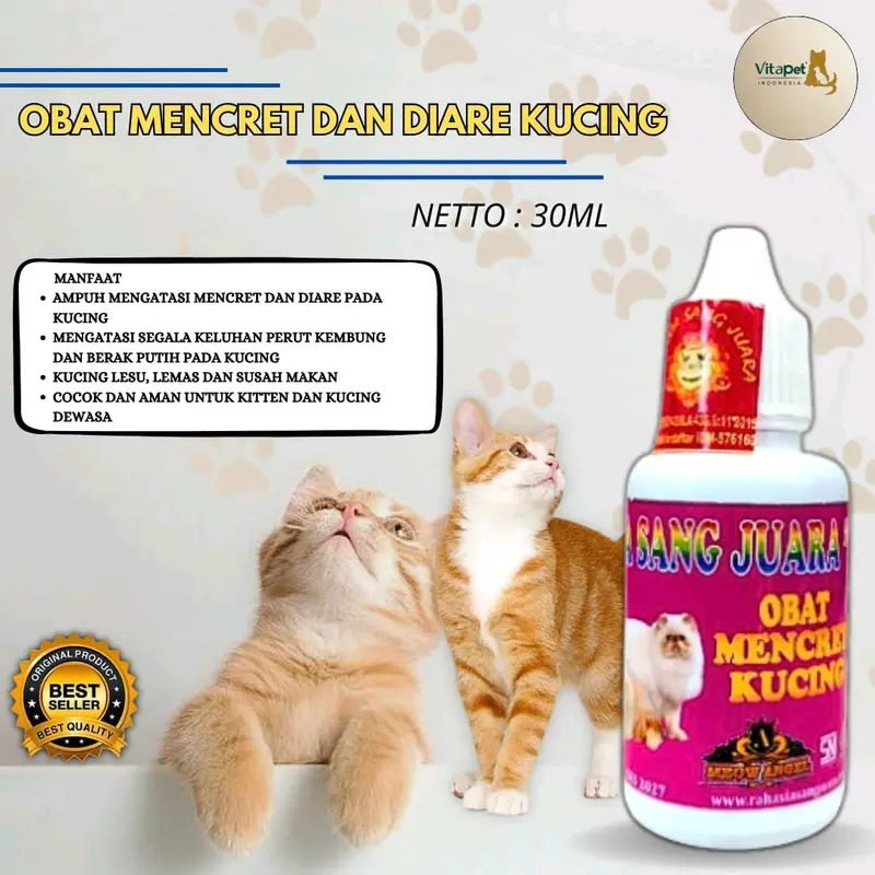 OBAT Mencret Dan Diare Untuk Kucing 30ml - Ampuh Mengatasi Mencet dan Diare pada Kucing 2