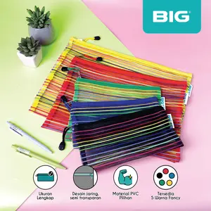 BIG Pocket File Zipper Folder File Jaring Peralatan Kantor PO-9002