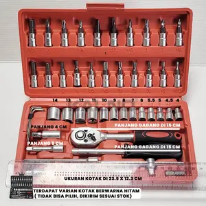 KS Kunci Pas 40 Pcs Multipurpose Combination Socket Wrench