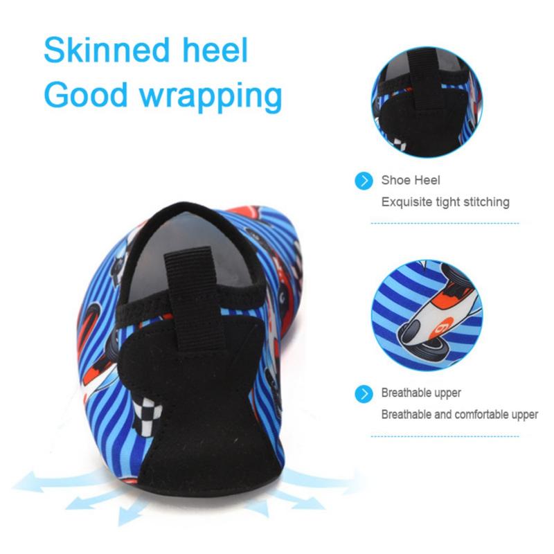 Product Introduction of Children's New Beach Shoes for Boys and Girls Barefoot Anti slip Wading Diving Shoes with Soft Sole Rubber Shuoxi Shoes 42