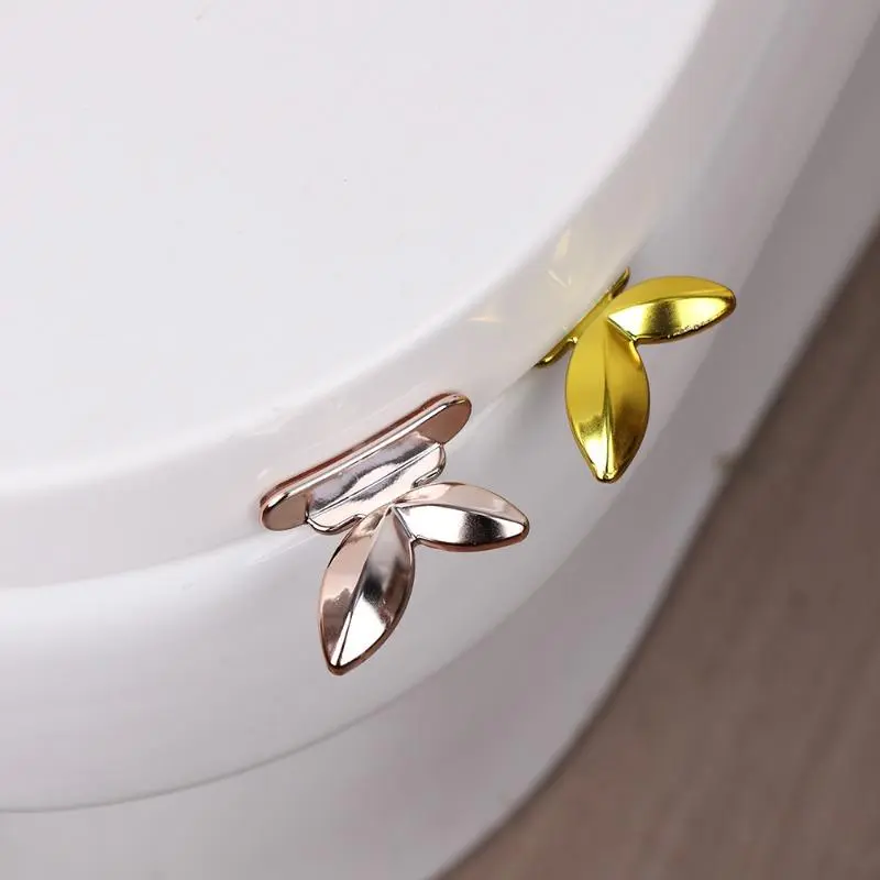 Dụng Cụ Nâng Nắp Bồn Cầu, Hình Lá, Giá Cả Phải Chăng Và Sang Trọng, Thời Trang Và Thực Dụng, Tay Cầm Nắp Bồn Cầu, Tiện Lợi, Đồ Dùng Phòng Tắm, Bộ 2 Chiếc 4