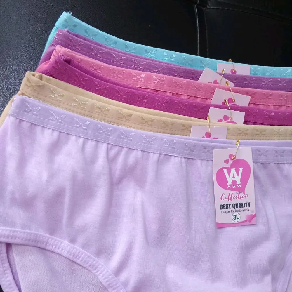 paket usaha 2 lusin celana dalam dari bahan katun pinggang motif