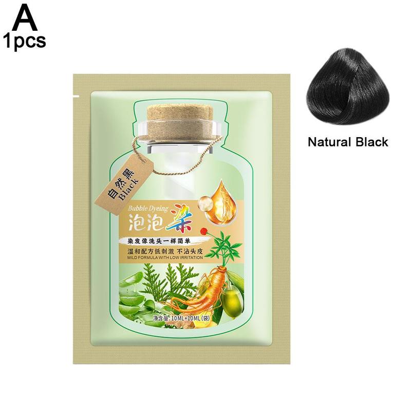 Product Introduction of Bubble Hair Dye Shampoo Bubble Hair Dye Plant Essence Hair Dye Household Foam Hair Dye Black S3H7 23