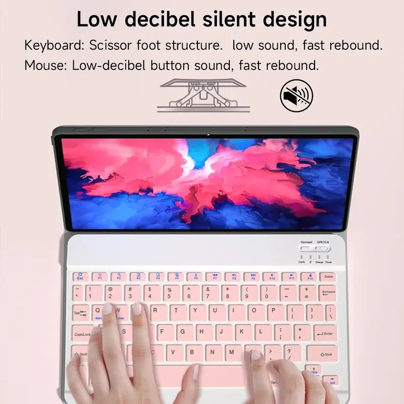 Case Tablet Universal Keyboard For Advan Tab A10 10.1" 2024 Advan A 10 10,1 Inch Premium Leather Case Wireless Bluetooth Keyboard Flipcase Flip Cover Bookcover Aksesoris 2